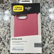 OtterBox Vue+ Series Case iPhone 15 Pro Max MagSafe Pink New Ultra Slim 3 Avail