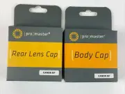 Promaster #4049 & #4063 Rear Lens Cap & Body Cap for Canon RF New In Box