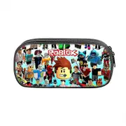 Nmaov Roblox Game Kids Boys Cartoon Pencil Case Primary Middle School Students Large Capacity Stationery Storage Pouch Bag A