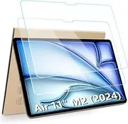 Hianjoo [2-Pack] Screen Protector Compatible with iPad Air 11" M2 (2024), [HD Clarity] [9 Hardness] Tempered Glass Replacement for iPad Air 2024 11" M2