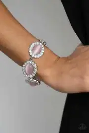 Paparazzi Jewelry Accessories - Demurely Diva - Pink Bracelet - Vintage