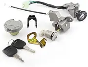 Pexorin Motobike Ignition Switch Gas Cap Cover, for Seat, Lock Key Set, for Most Chinese Scooter, for GY6 49cc 50cc Motorcycle Ignition Switch