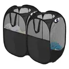 Pop Up Collapsible Laundry Baskets, 2 Pack Foldable Mesh Popup Laundry Hamper...