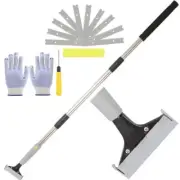 Floor Scraper Long Handle, 61in Heavy Duty 4 inch Razor Blade Floor Scrapers ...