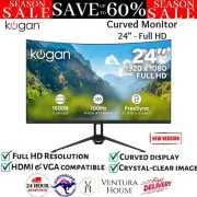 Kogan 24" Curved Full HD 100Hz 24 Inch FreeSync Monitor 1920 x 1080 Computer