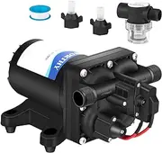 ECO-WORTHY 12V RV Fresh Water Pump,12 Volt Water Pressure Diaphragm Pump 3.5GPM 55PSI Self Priming for RV Boat Shower Garden Truck Potable Water Use