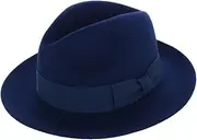 [Epoch hats company] Men's Wool Felt Fedora with Grosgrain Bow Hatband