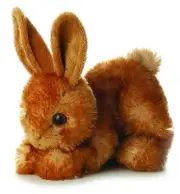 Aurora Bitty Bunny Brown Rabbit 8 inch Stuffed Plush New 311826 Mini Flopsie