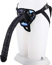 HGDTYRI Strap On Dildo 41cm Extra Long Silicone Strap-On Penis Removable Dildos with Strong Suction Cup 3 O-Rings Anal Dildo Sex Toys for Women Couples(D Black)