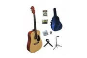Axiom Steel String Beginner Acoustic Guitar Pack - Full Size Natural