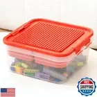 Toys Storage Organizer Bins for Lego, Building Blocks Storage with Building B