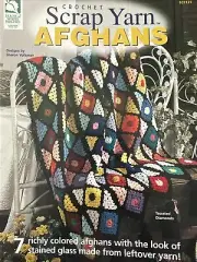 Scrap yarn Afghans Crochet Beach Balls Wildflowers Butterflies Moonflower Book