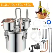 Alcohol Distiller Moonshinestill Wine Spirits Boiler Home Brewing Kit w/ Pump AU