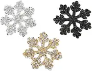 VALICLUD 3pcs Snowflake DIY Patches Creative Clothes Decor Premium Adhesive Backing for Garment Repair Suitable for Casual Wear Handmade Crafts Durable