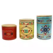 Bonita Southwestern Ceramic Country Cottage Kitchen Canister Set of 3