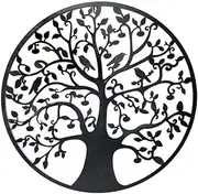Black Tree of Life Wall Art Hanging Metal Iron Sculpture Garden 60cm - Stunning Piece of Metal Wall Art and Eye Catching Masterpiece
