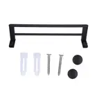 (Punch) Black Space Aluminum Towel Rack Towel Bar Double Rod Bathroom Hanging