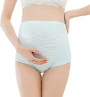 [ManJiangRED] Lingerie for Women Two Piece Support Waist Pregnant and Underwear Belly with high Women's Underwire Lingerie Blue