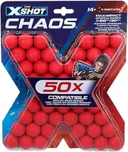 XSHOT X-Shot Chaos 50 Foam Balls Ammunition Kit for Teens 14+ with 50 Foam Balls