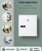 Uniclife Wall Mount Medicine Cabinet with Combination & Key Lock Locking First A