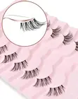 Half Lashes Natural Look False Eyelashes Wispy Half Eyelashes Clear Band Lash Pa