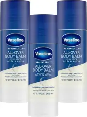 3Pack Vaseline All Over Jelly Balm Stick Healing Jelly Skin Care Unscented 40g