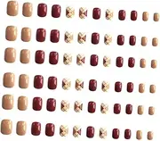 Beatifufu 72pcs Fashion Fake Nails Manicure Set Full Cover Artificial Nails Press on Nails for Halloween