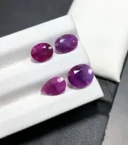 7.10 Ct Natural Included ruby 4 Piece loose gemstone lot From Afghanistan