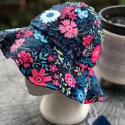 NEW! Wide brim sun hat - Floral Fantasy