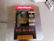 Kwikset Uptown Round Single Cylinder Deadbolt SmartKey Satin Nickel92580-016 A