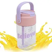 Sports Water Bottle, Kids Drinking Straw Bottle, Large Capacity Straw Water Cup, Water Bottle with Carrying Loop for Travel, Home, School