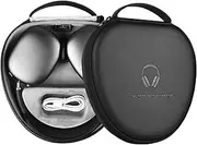 [WIWU] Smart Case for Apple AirPods Max Headphones, Ultra-Slim Travel Carrying Case with Sleep Mode, Airpod Max Accessories, Hard Shell Storage Bag (Black)