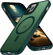ROUMAYMAY Magnetic Case for iPhone 12 Pro Max Case, [Compatible with MagSafe] Military Grade Protective Slim Translucent Matte Skin Smooth Phone Case iPhone 12 Pro Max Cover, Green