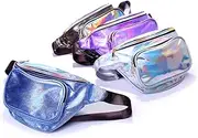 [SAFIGLE] Fashionable Ladies Sequin Fanny Pack Pu Leather Waist Bag Large Capacity for Cell Phone Keys Id