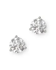 Bloomingdale's Fine Collection Certified Diamond Solitaire Stud Earrings in 14K White Gold, 3.0 tcw