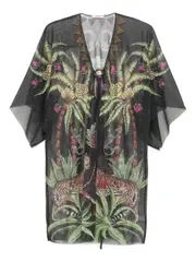 [Pin Up] Pin Up-Abito-Poncho Stampa Safari In Tulle-Donna 42 IT