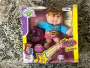 NEW CABBAGE PATCH KIDS SKECHERS TWINKLE TOES GIRL DIMPLE RED HAIR HARLOW LIGHTS