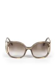 Brown Round Gradient Sunglasses