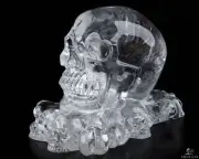 5.7" Quartz Rock Crystal Carved Crystal Skulls, Crystal Healing