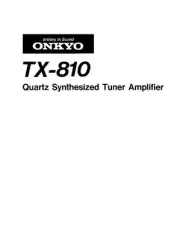 Onkyo Integra TX-810 Tuner Owners Instruction Manual