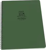 Rite in the Rain Weatherproof Side Spiral Notebook, 8.5" x 11", Green Cover, Universal Page Pattern (No. 973-MX)