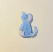 Light Blue Cat Magnetic Needle Minder Cross Stitch Embroidery | Cover Holder