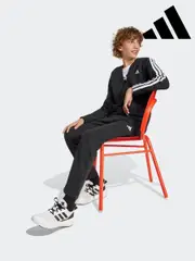 adidas Black/White Essentials Tracksuit (F74113) | $104