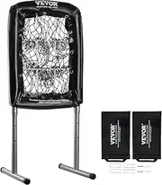 VEVOR28 x27 Softball Baseball Training Equipment for Hitting Pitching Practice, Heavy Duty Height Adjustable Trainer Aid with Strike Zone & 4 Ground Stakes, for Youth Adults