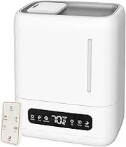 oolong 4L Air Humidifier for Large Rooms - Top Fill, Remote Control, Quiet Sleep Mode, Adjustable Humidity for Baby Nursery, Bedroom