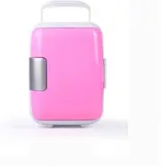 4 Liters Mini Heating and Cooling Car Portable Electric Refrigerator Insulation Cabinet Freezer Camping Refrigerator,Pink