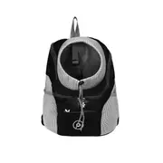 Puppy Travel Mesh Pet Dog Carrier Backpack Travel Portable Shoulder Bag - Black