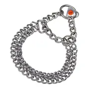 Dog Collar by Hs Sprenger Silver 2 Mm Double Links 55 Cm
