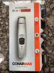 Conair ConairMan Beard And Mustache Trimmer All-In-1 Self Sharpen Blade NIP
