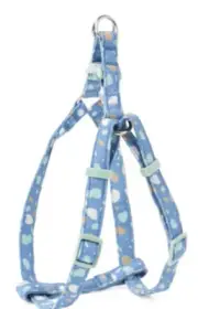 YOULY the Artist Blue Terrazzo Step-In Dog Harness for Dogs, S